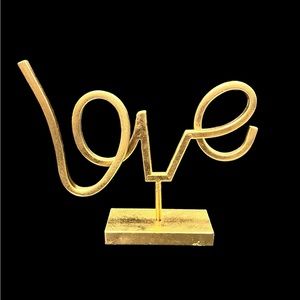 Gold Love home decor